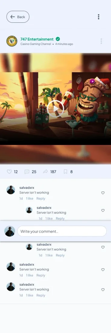747 Social Casino - Comments